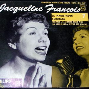 Jacqueline Francois 7″ EP French cabaret 1956 Phillips