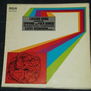 Luciano Berio ‎- Epifanie / Folk Songs Trampler  Berberian RCA SB 6850 lp