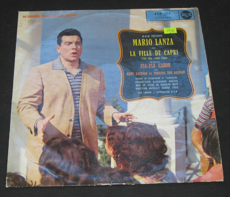 MARIO LANZA – LA FILLE DE CAPRI RCA lp 50’s