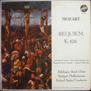 MOZART Requiem K. 626 Roland Bader Buckel Mielsch Bence Vox PL 12.740 lp EX