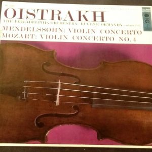 Mendelssohn Mozart Violin Concertos Oistrakh Ormandy Columbia ML 5085 lp EX