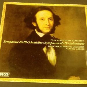 Mendelssohn Scotch / Italian Symphony Claudio Abbado Decca 6.41438 LP