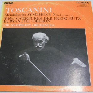 Mendelssohn Symphony # 4 ITALIAN Toscanini NBS Symphony Orchestra RCA VICS 1314