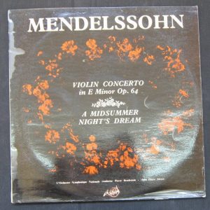 Mendelssohn Violin Concerto Pierre Meyer , Brochstain ARC  lp 1963
