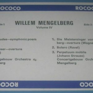 Mengelberg Willem – Liszt Wagner Ravel Strauss  ROCOCO 2012 LP EX