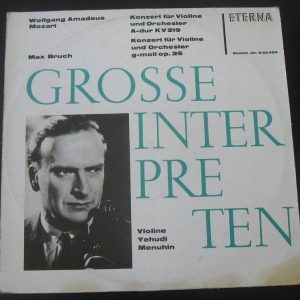 Menuhin / Susskind – Mozart / Bruch Violin Concerto Early Eterna 820463 lp 64