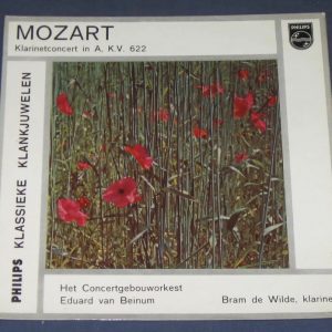 Mozart – Clarinet concerto in A major, K. 622 / Bram De Wilde 10″ Philips