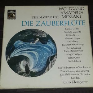 Mozart Die Zauberflote Gedda – Schwarzkopf – Klemperer HMV SLS 912 3 lp Box