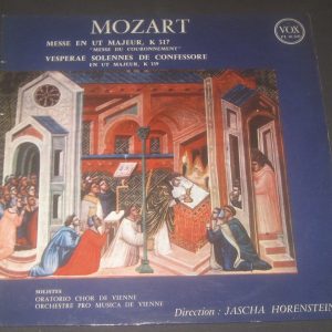 Mozart – Mass In C / Vesperae Solemnes Horenstein  Vox PL 10260 LP 1958