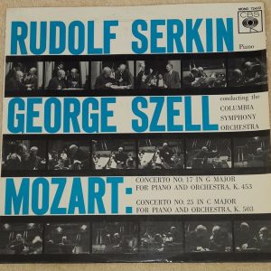 Mozart Piano Concertos Serkin Szell CBS 72422 1st Pressing ED1 LP EX