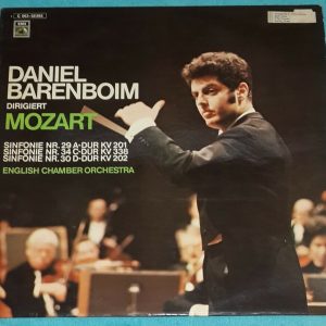 Mozart : Symphonies nos. 29, 30, 34 Barenboim English Chamber EMI Gold label LP