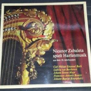 Nicanor Zabaleta – 18th century harp music Bach Beethoven Etc Concert Hall LP