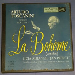 Puccini La Boheme Albanese Peerce McKnigh Toscanini RCA LM 6006 2 LP BOX 1952 EX