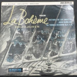 Puccini – La Boheme Highlights Beecham ‎Los Angeles HMV ALP 1921 lp EX