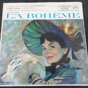 Puccini La Boheme Highlights De Los Angeles Beecham RCA LM-2045 1956 lp ex