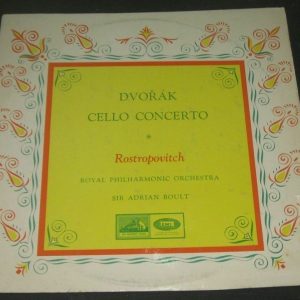 ROSTROPOVICH / BOULT – DVORAK cello concerto HMV ALP 1595 lp