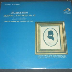 RUBINSTEIN Mozart – Concerto N. 20 / Andante and Variations RCA LSC 2635 lp