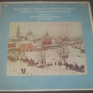 Rachmaninov Rhapsody Paganini / Dohnanyi Variations Katchen Boult London LP EX