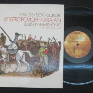 STRAUSS DON QUIXOTE – Von Karajan Rostropovich Koch Angel Quad lp