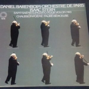 Saint-Saens – Violin Concerto Chausson , Faure Barenboim , Stern CBS 76530 lp EX