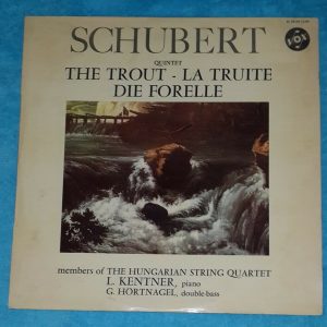 Schubert The Trout Hungarian String Quartet Kentner Hortnagel Vox LP 1964