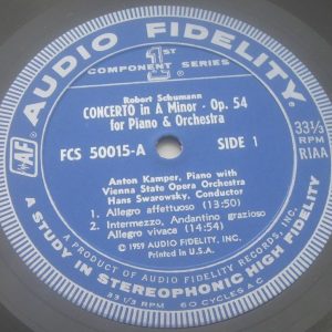 Schumann Concerto / Symphony Kamper / Swarowsky AF ?FCS 50015 LP 1959