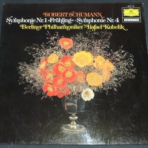 Schumann – Symphony 1 & 4 BPO / Kubelik  DGG 2535 116 GERMANY LP EX