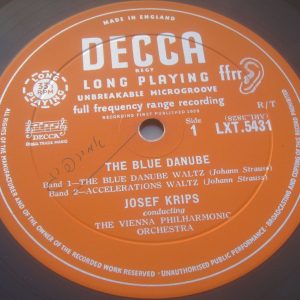 Strauss Blue Danube Waltz Krips DEECA LXT 5431 LP