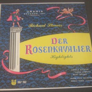 Strauss Der Rosenkavalier (Highlights) Kempe  Urania URLP 7062 LP USA 1952