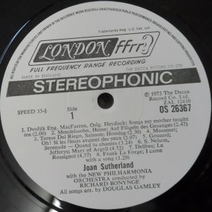 Sutherland – Songs My Mother Taught Me Bonynge London OS26367 white label lp EX