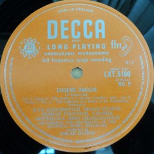 Tchaikovsky – Eugene Onegin   Danon Decca LXT 5159-60-61 3 lp Box ex