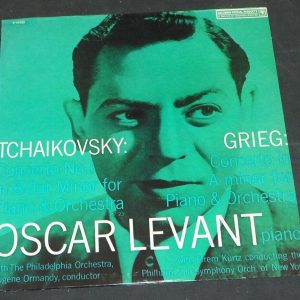 Tchaikovsky / Grieg Piano Concertos Levant Ormandy Kurtz Columbia P 14192 lp EX