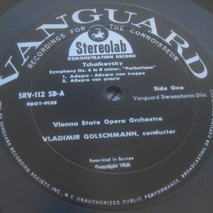 Tchaikovsky  Symphony No. 6  Pathetique Golschmann Vanguard ‎– SRV-112 SD LP