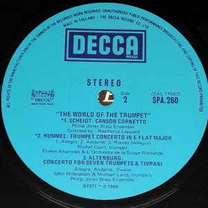 The World Of The Trumpet Haydn Vivaldi Scheidt Etc Decca LP EX