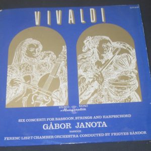VIVALDI 6 CONCERTI Bassoon strings & harpsichord Janota Pertis Hungaroton lp