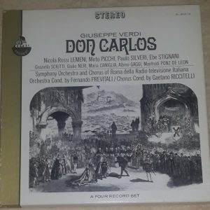 Verdi ‎– Don Carlos  Previtali   Everest S-414/4  4 LP Box EX