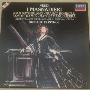 Verdi  ‎– I Masnadieri Sutherland , Bonynge  Decca ‎ D273D 3 3 LP Box EX