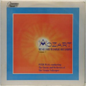 Vienna Volksoper / PETER MAAG Mozart – Music For Masonic Occasions Volume 2 LP
