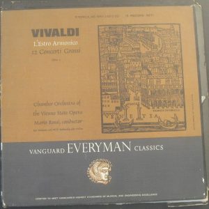 Vivaldi L’Estro Armonico 12 Concerti Grossi Rossi Vanguard SRV 143/5 3 LP BOX