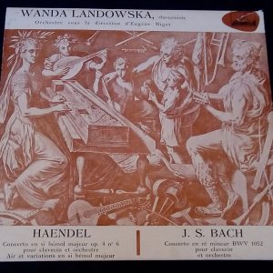 WANDA LANDOWSKA – BIGOT / HANDEL – BACH / HMV FJLP 5056 LP EX
