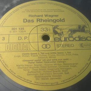 Wagner– Das Rheingold Janowski  Eurodisc ‎Gold 301 137-445 3 LP Box