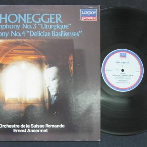 ARTHUR HONEGGER – Symphony No. 3 & No. 4  LONDON lp   ERNEST ANSERMET