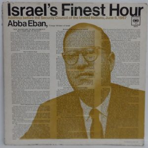 Abba Eban – Address before the Security Council of the United Nations 1967 LP