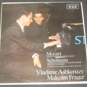 Ashkenazy / Frager – Mozart / Schumann PAX IST 582 ( SXL 6130 ) lp RARE Piano