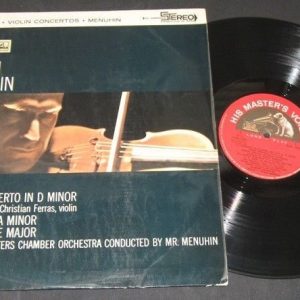 BACH VIOLIN CONCERTOS MENUHIN FERRAS HMV ALP lp