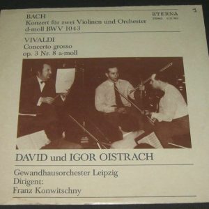 BACH / VIVALDI Violins Concerto Oistrakh / Konwitschny Eterna 8 25 882 lp
