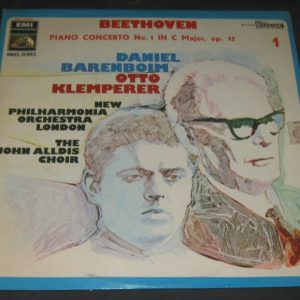 BEETHOVEN – Piano Concerto No. 1 BARENBOIM , KLEMPERER . HMV EMI SMA 91766 lp