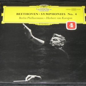 BEETHOVEN SYMPHONY No 4 Berlin Karajan DGG SLPM TULIPS
