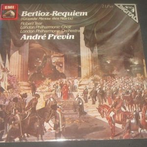 BERLIOZ REQUIEM ROBERT TEAR ANDRE PREVIN HMV EMI SLS 5209 2 LP GERMANY DIGITAL