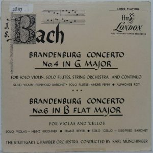 Bach – Brandenburg Concerto No 4 & 6 Stuttgart Chamber Munchinger London LLP 144